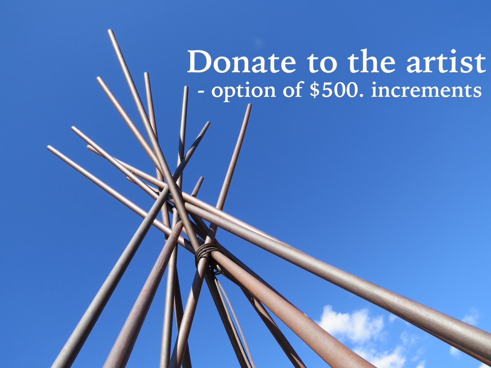 DONATE to the artist option of 500. increments Indian Time Arts