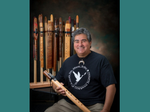 dg Hatch, Chippewa flute maker & artist.