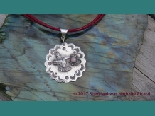 Strong little heart of joy & vibrating beauty,  artisan fine silver pendant  by Shendaehwas  