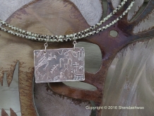 Records of the past, reproductions of Southwestern rock arts, pendant by Shendaehwas